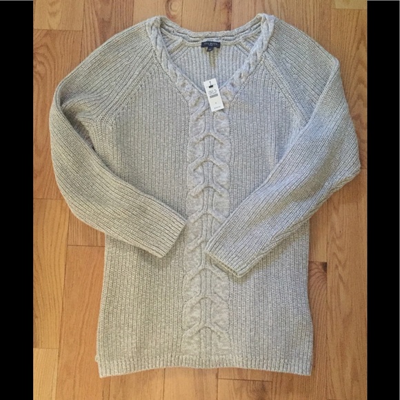 NWT Talbots V-Neck Sweater w/ Side Zip Detail - Picture 1 of 4